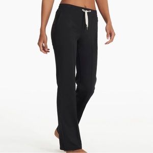 vuori black halo wide leg flare pant